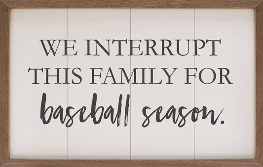 Baseball Season White