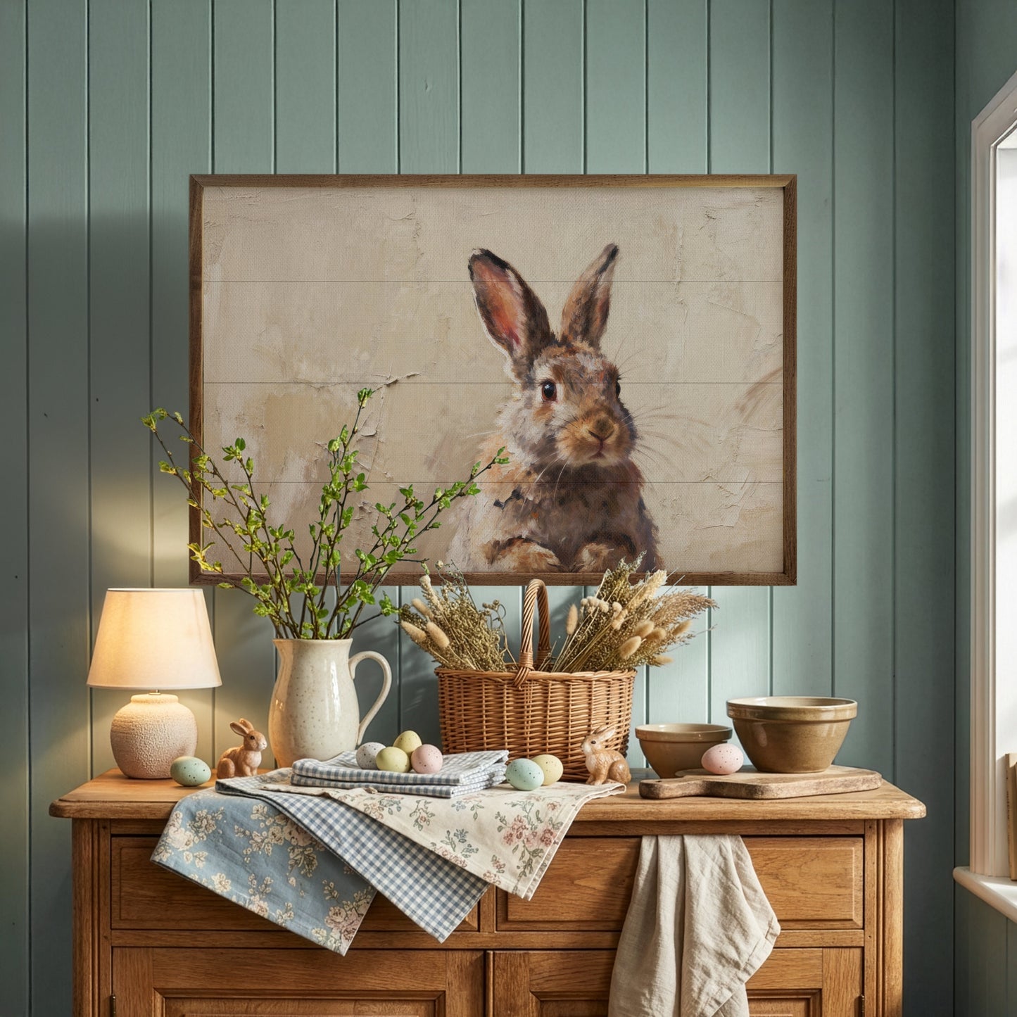Brown Bunny Looking