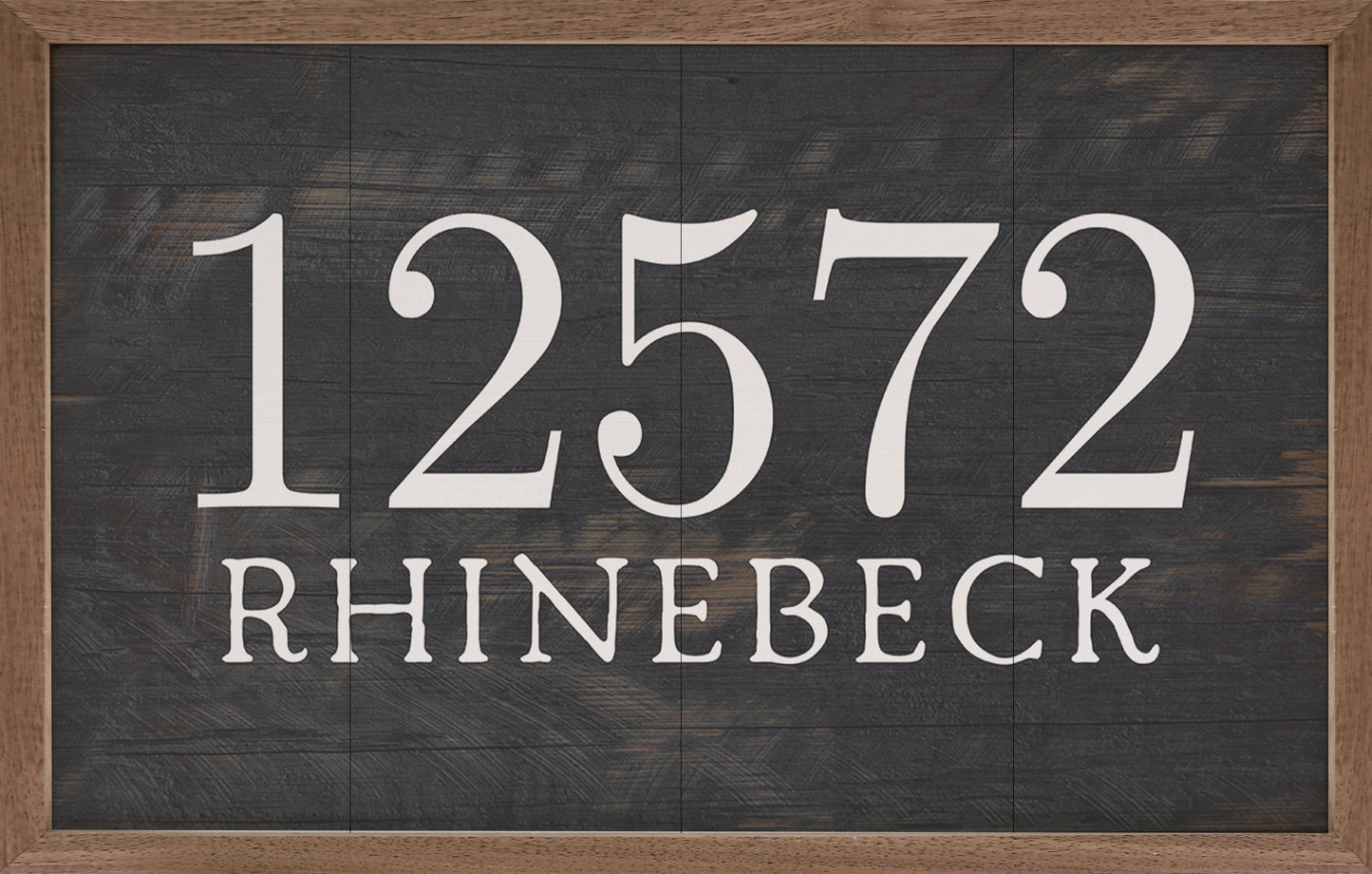 Classic Serif Personalized City Zip Black