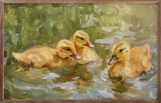 Duckling Swim By Petals Prints Design