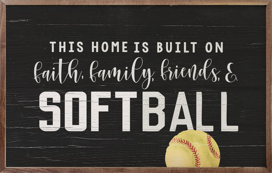 Faith Family Friends And Softball Black