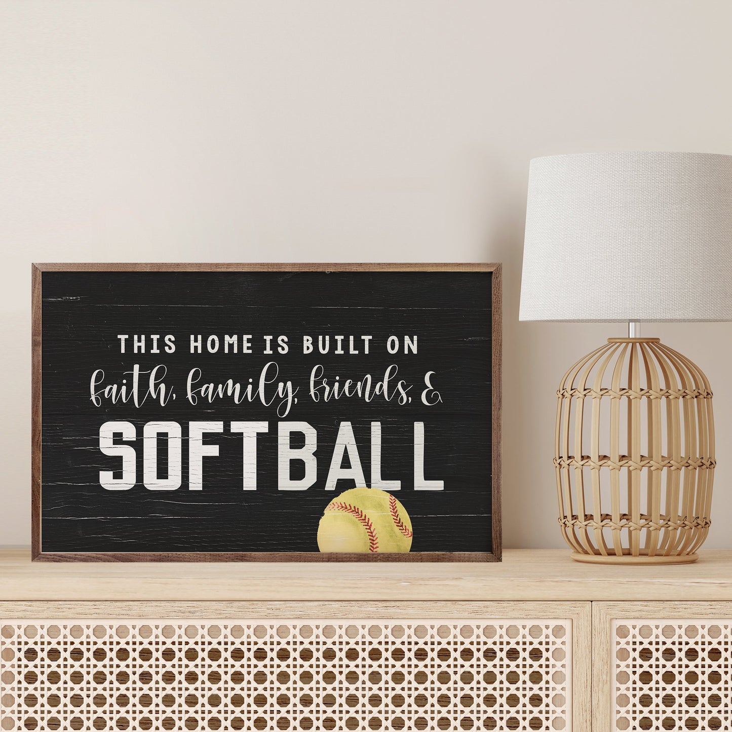 Faith Family Friends And Softball Black