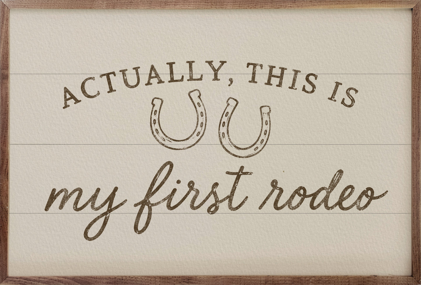 First Rodeo