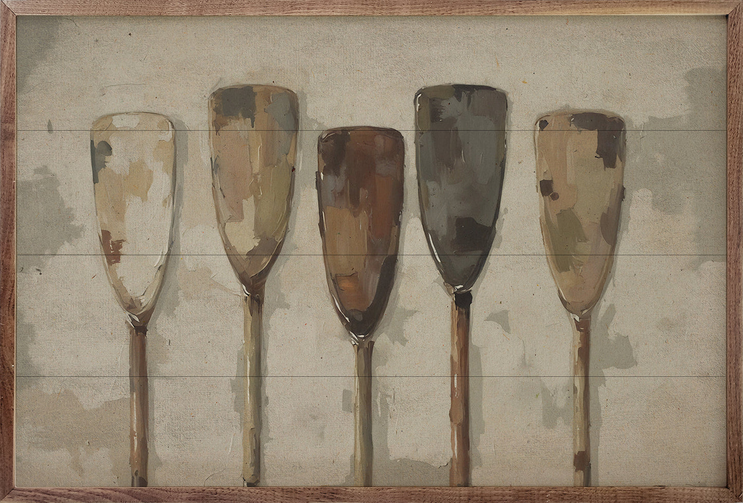 Five Vintage Boat Oars
