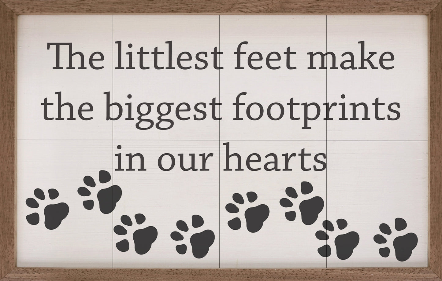 Footprints In Our Hearts Paws White