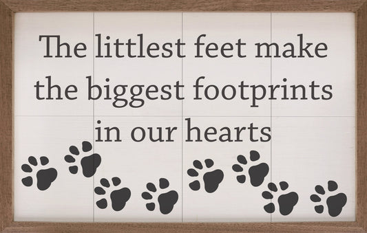 Footprints In Our Hearts Paws White