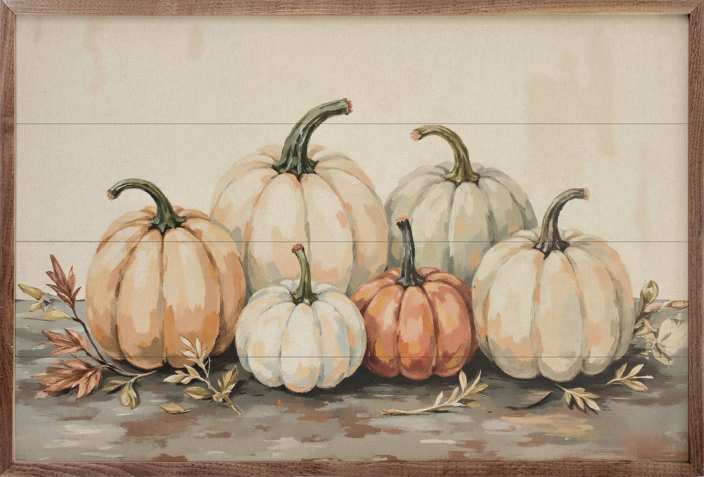 Gathered Pumpkins On A Tabletop