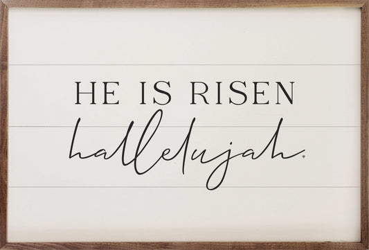 He Is Risen Hallelujah White