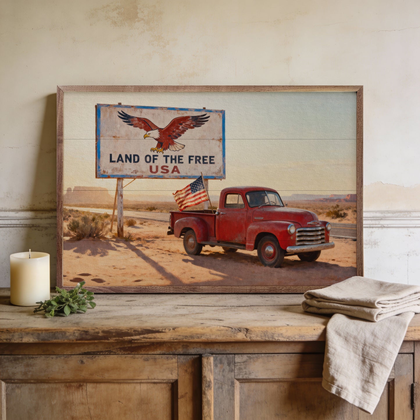 Land Of The Free Truck Print