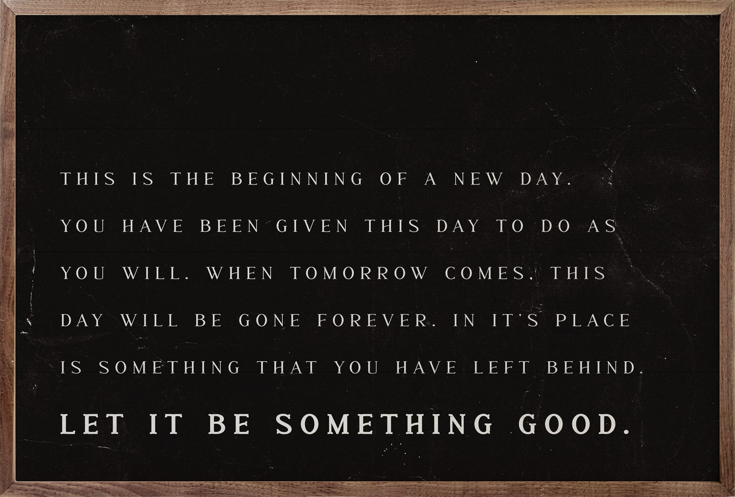 Let It Be Something Good