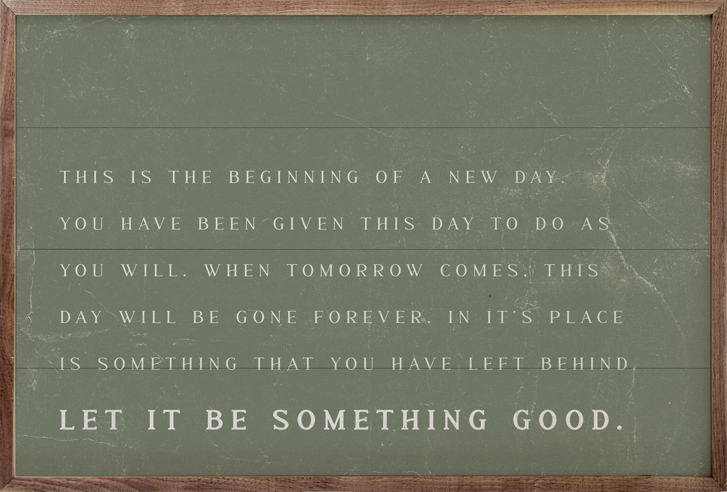 Let It Be Something Good