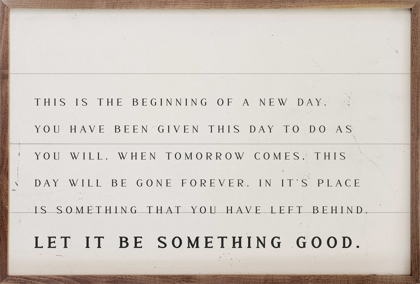 Let It Be Something Good