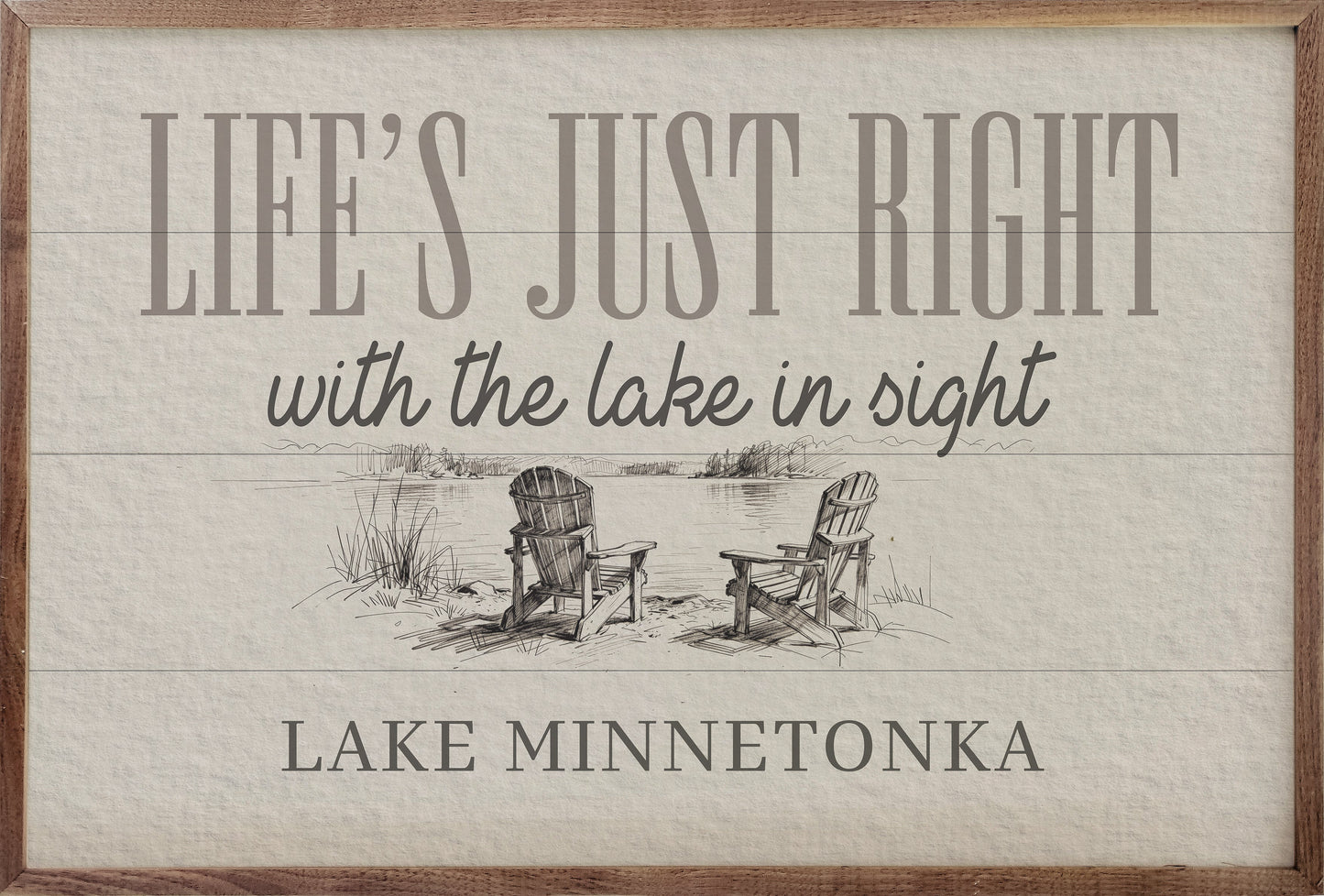 Life's Just Right Personalized Lake