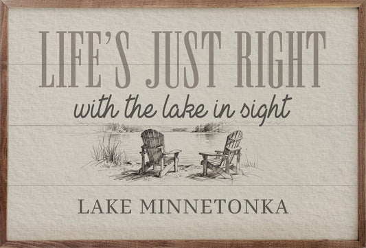 Life's Just Right Personalized Lake