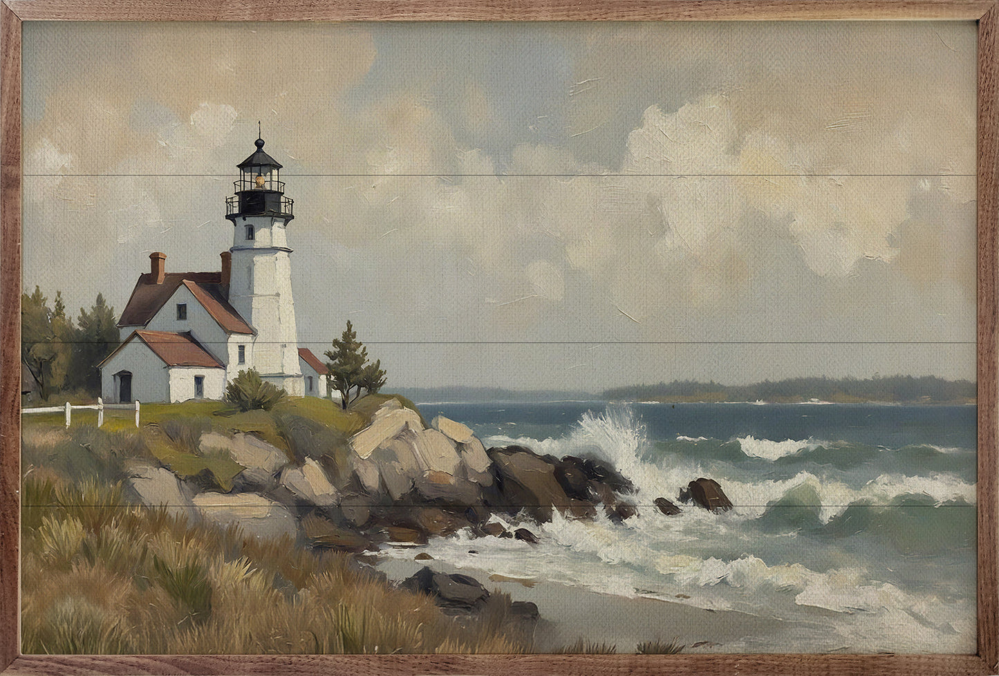 Lighthouse With Crashing Waves