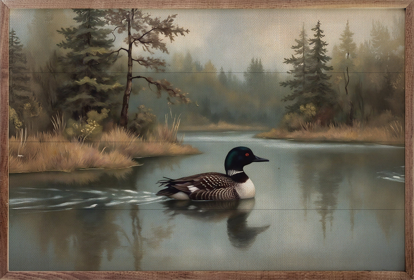 Loon In Pine Lake
