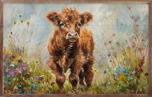 Mountain Cow III By Petals Prints Design