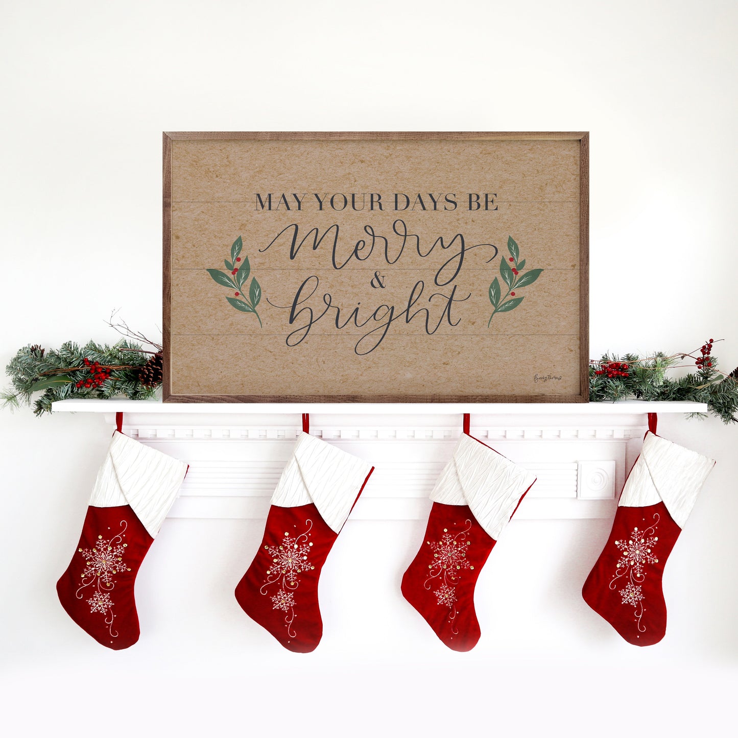 Neutral Christmas I Merry And Bright By Becky Thorns