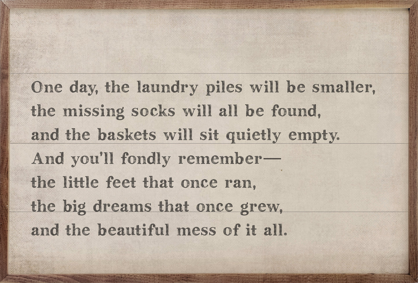 One Day The Laundry Piles