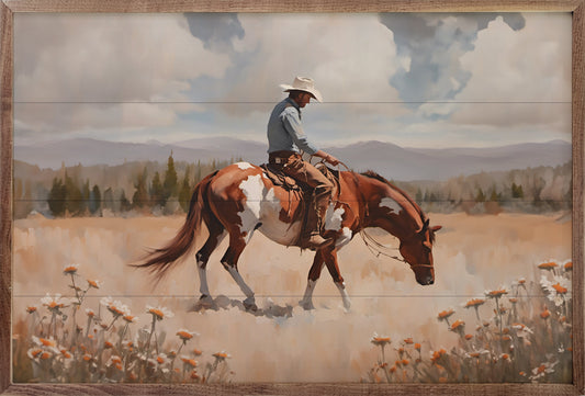 Paint Horse And Rider