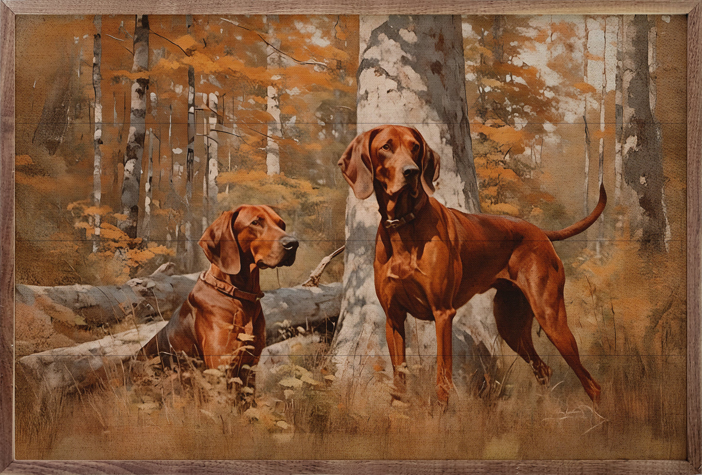 Pair of Redbone Coonhounds