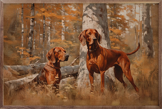 Pair of Redbone Coonhounds