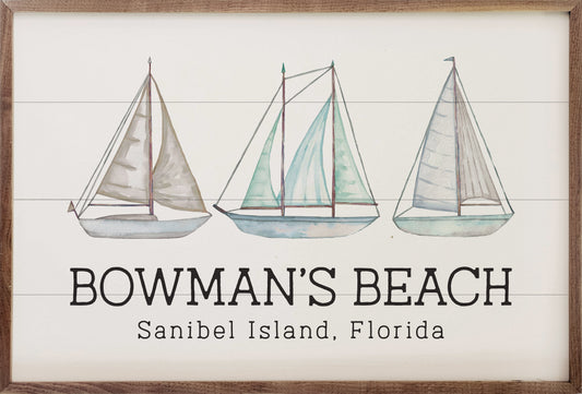 Sailboats Personalized Beach City State