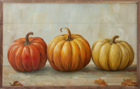 Pumpkin Trio By Petals Prints Design