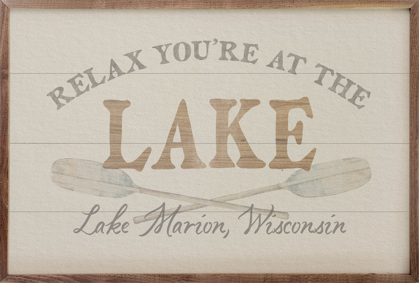 Relax You're At The Lake Oars Personalized