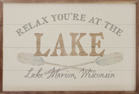 Relax You're At The Lake Oars Personalized