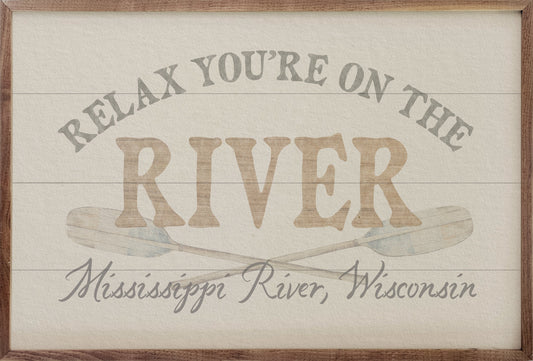 Relax You're On The River Oars Personalized