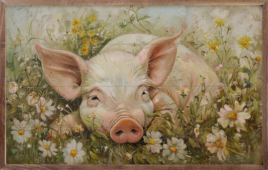 Relaxing Pig By Petals Prints Design