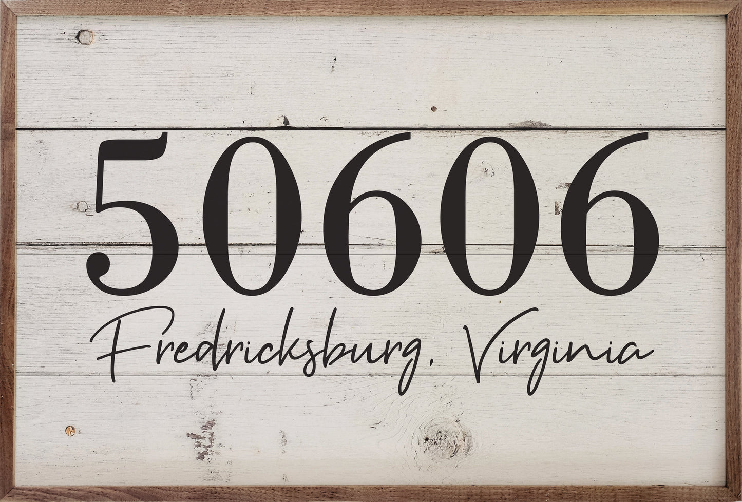 Rustic Script Personalized City State Zip