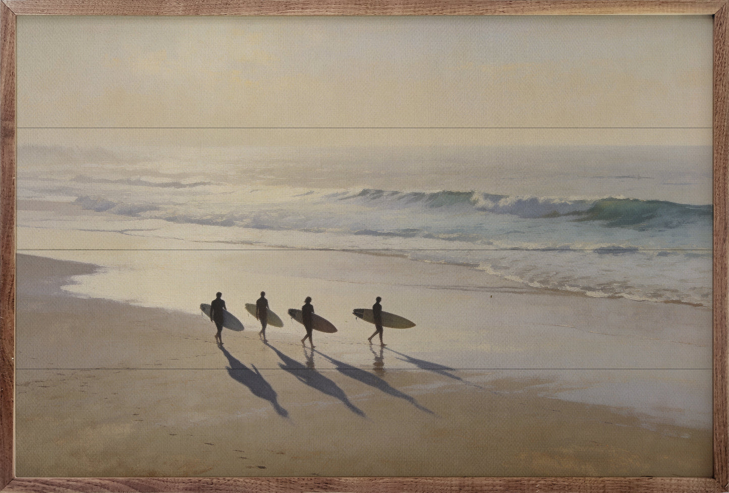 Surfers Along The Tide