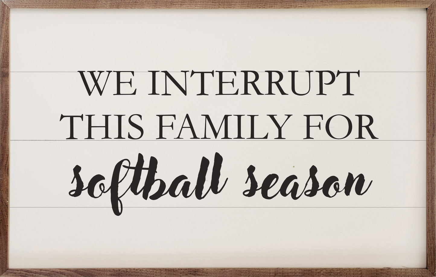 Softball Season White