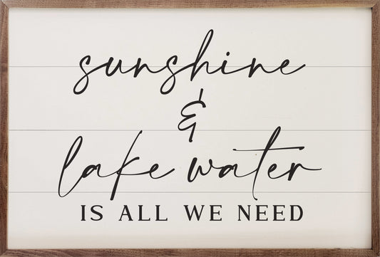 Sunshine And Lake Water White