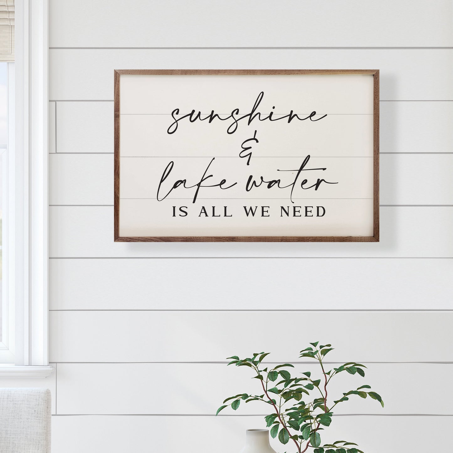 Sunshine And Lake Water White