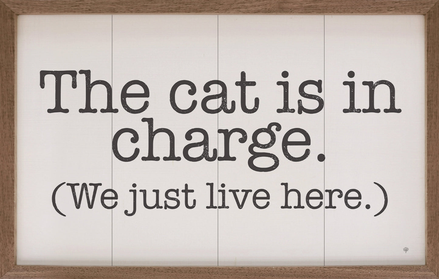 The Cat Is In Charge White