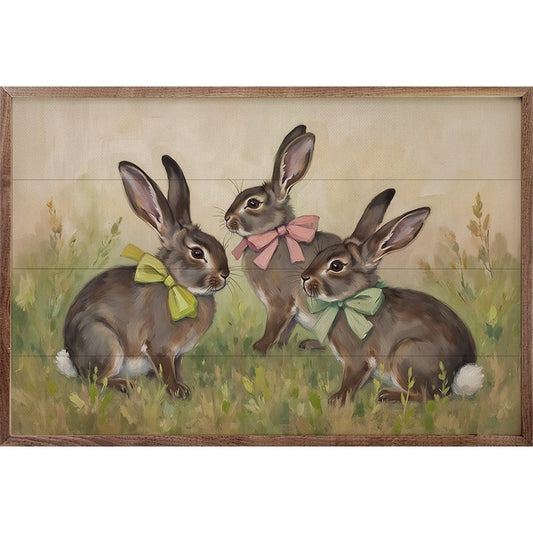 Three Bunnies With Bows