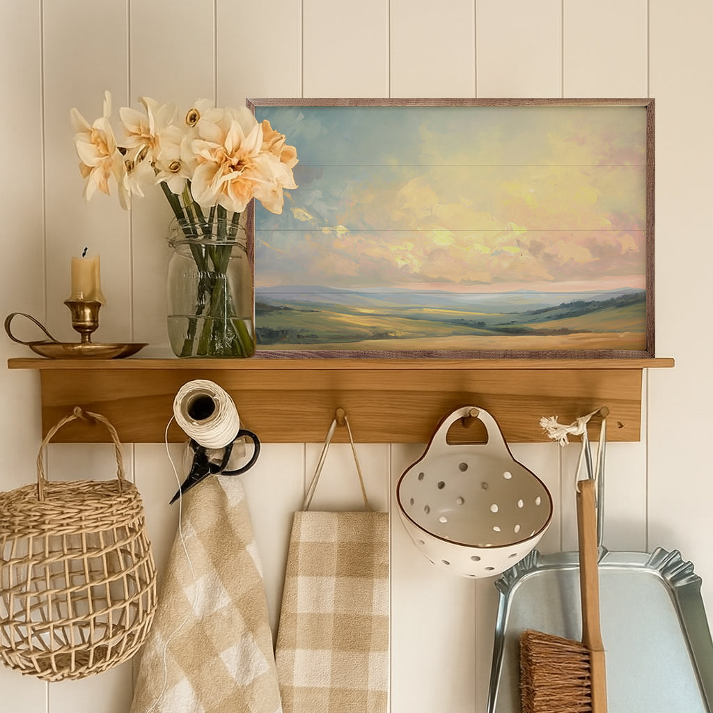 Tranquil Twilight And Golden Fields By Gina Kelly