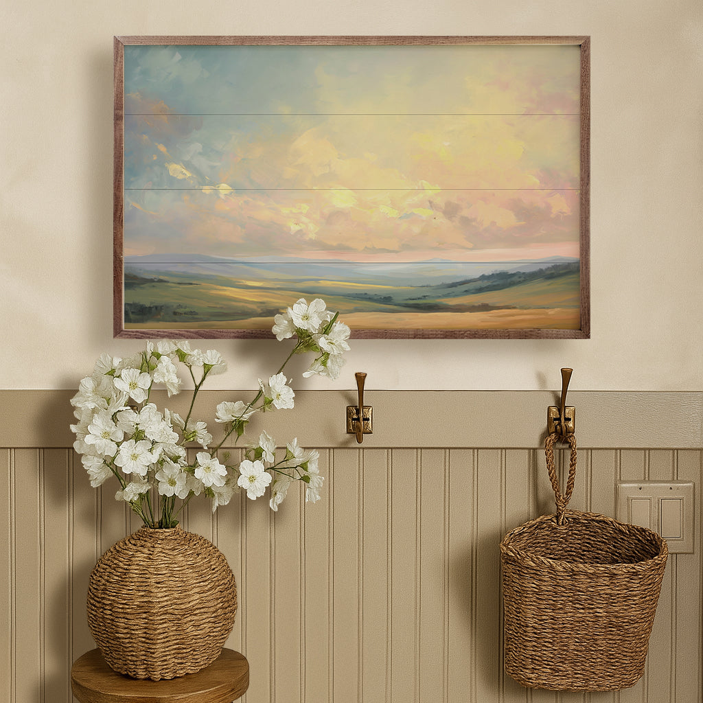 Tranquil Twilight And Golden Fields By Gina Kelly