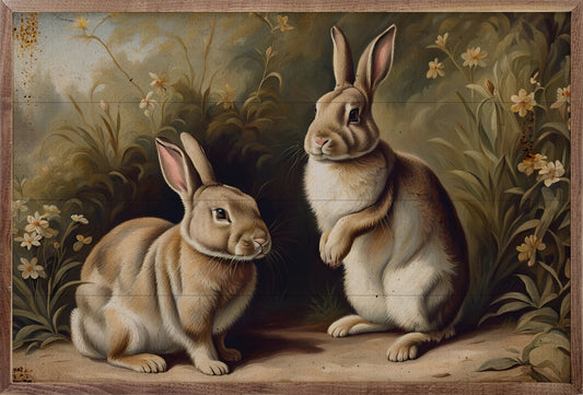 Vintage Bunny Pair