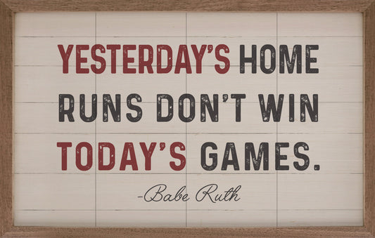 Yesterday's Home Runs