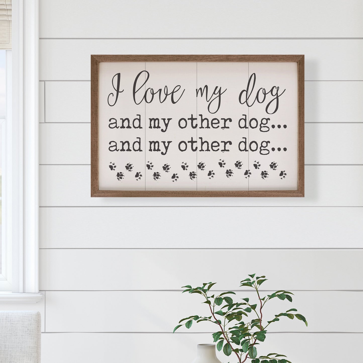 I Love My Dog And My Other Dog Paws White