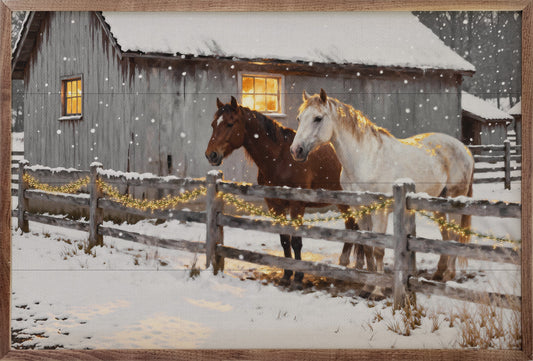 Two Horses In The Snow