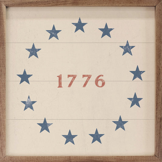 1776 With Stars White