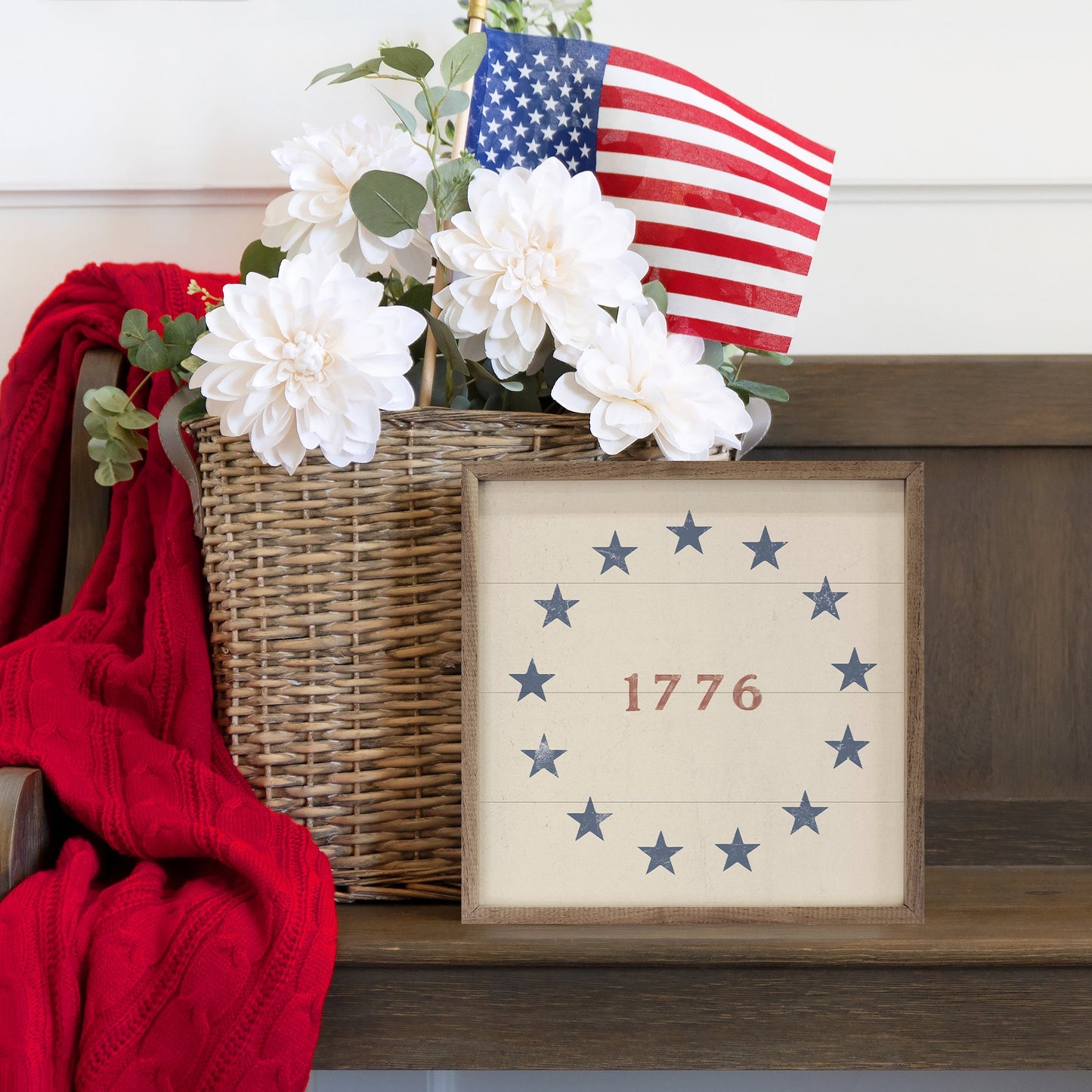 1776 With Stars White