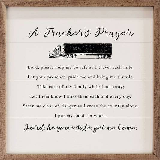 A Trucker's Prayer White