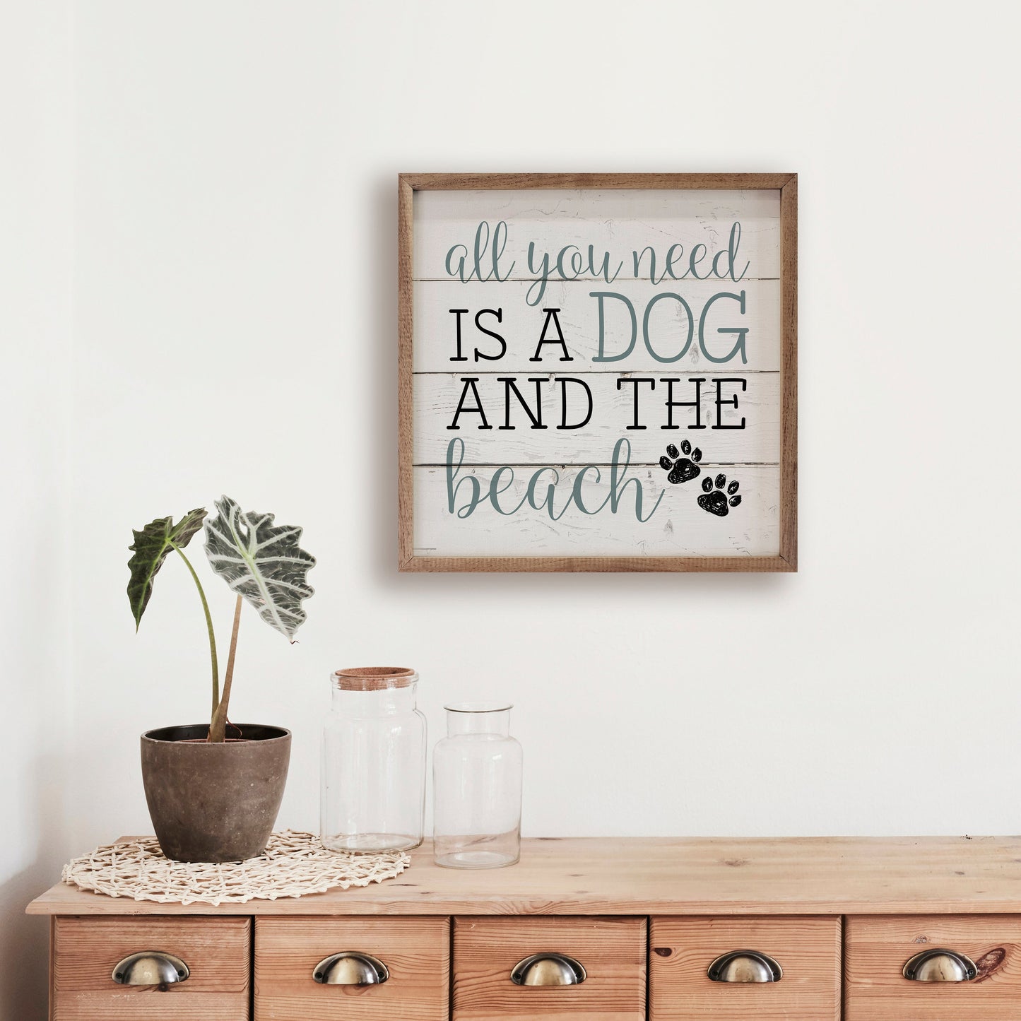 All You Need Is A Dog And The Beach Paws Whitewash