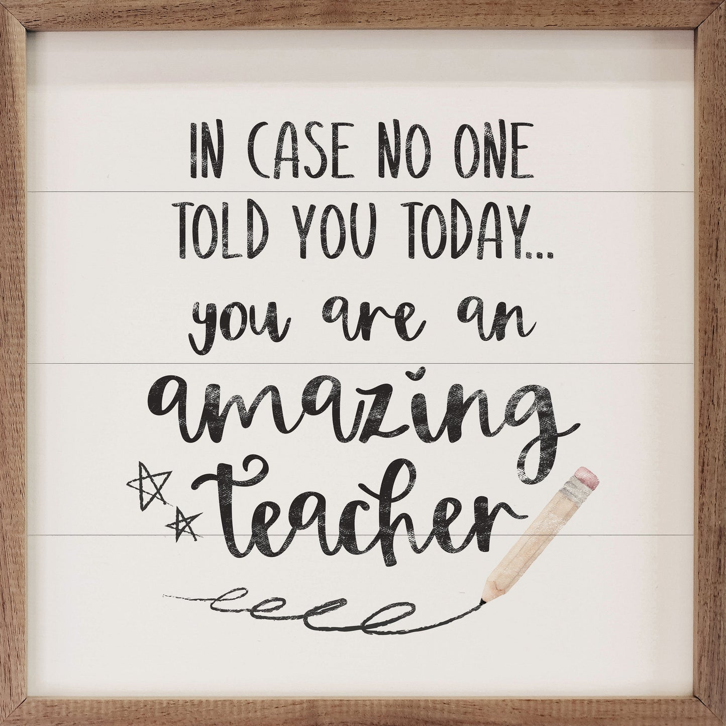 Amazing Teacher Star Pencil White